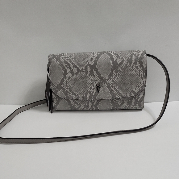 Handbags - Vera Wang Gray Snakeskin Crossbody Bag
